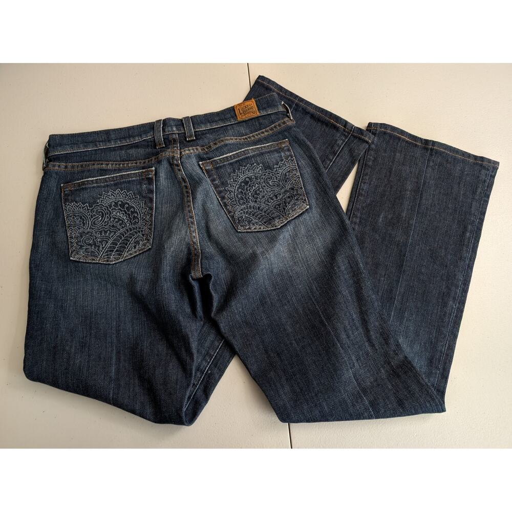 lucky brand embroidered henna sweet n low bootcut jeans